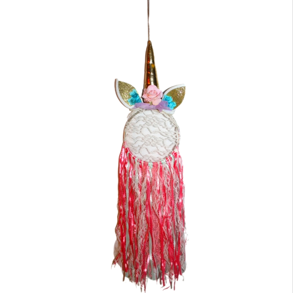 Unicorn Floral Dream Catcher